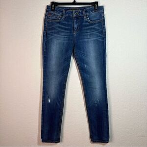 Joe's Jeans Medium Blue Haru Distressed Mid Rise Skinny Jeans Womens‎ Size 28W
